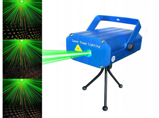 Disco laser - mini laserový projektor (zelená + červená)