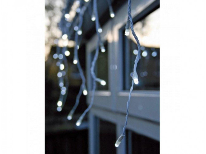 Vonkajšie vianočné LED záves - studená biela 10m - 310 led diód