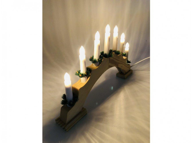 Vianočný svietnik oblúk - 7 žiaroviek (do zásuvky)