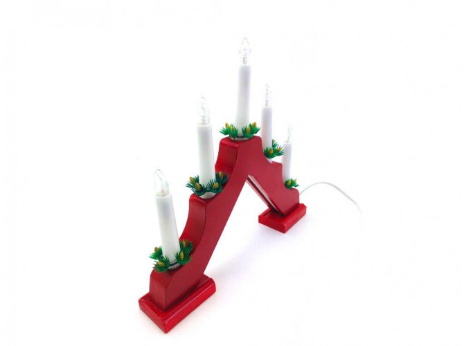 Vianočný svietnik pyramída - 5 žiaroviek (do zásuvky)