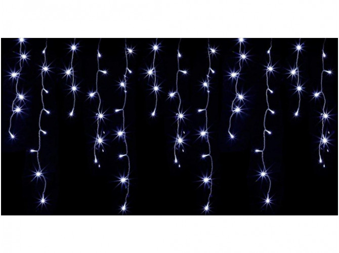 Vonkajšie vianočné LED záves - studená biela 20m - 630 led diód
