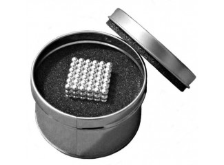 Neocube - strieborné magnetické guličky v darčekovej krabičke