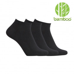 30x Bambusové členkové ponožky - Čierne 39-42