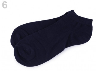 3x Bavlnené členkové ponožky čierne veľkosť 43-46