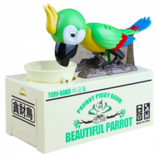 Detská pokladnička papagáj - zelená