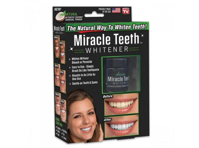 Prírodné uhlie na bielenie zubov - Miracle Teeth