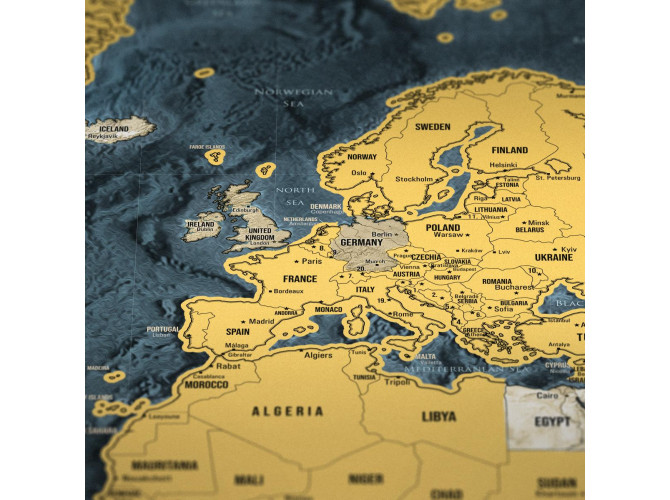 Stieracia mapa sveta Deluxe