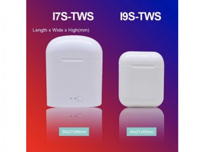 Bezdrôtové bluetooth slúchadlá i9s TWS s dobíjacím puzdrom a príslušenstvom (iOS+Android)