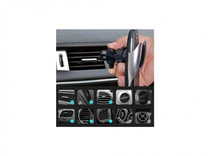 Chytrý držiak do auta so čidlom a bezdrôtovým nabíjaním - S5