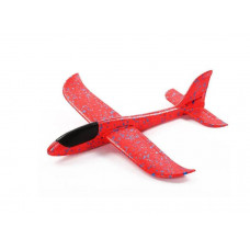Polystyrénové hádzacie lietadlo dolet až 40 m - farba červená