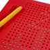 Magnetická kresliaca tabuľka 380 guličiek červená